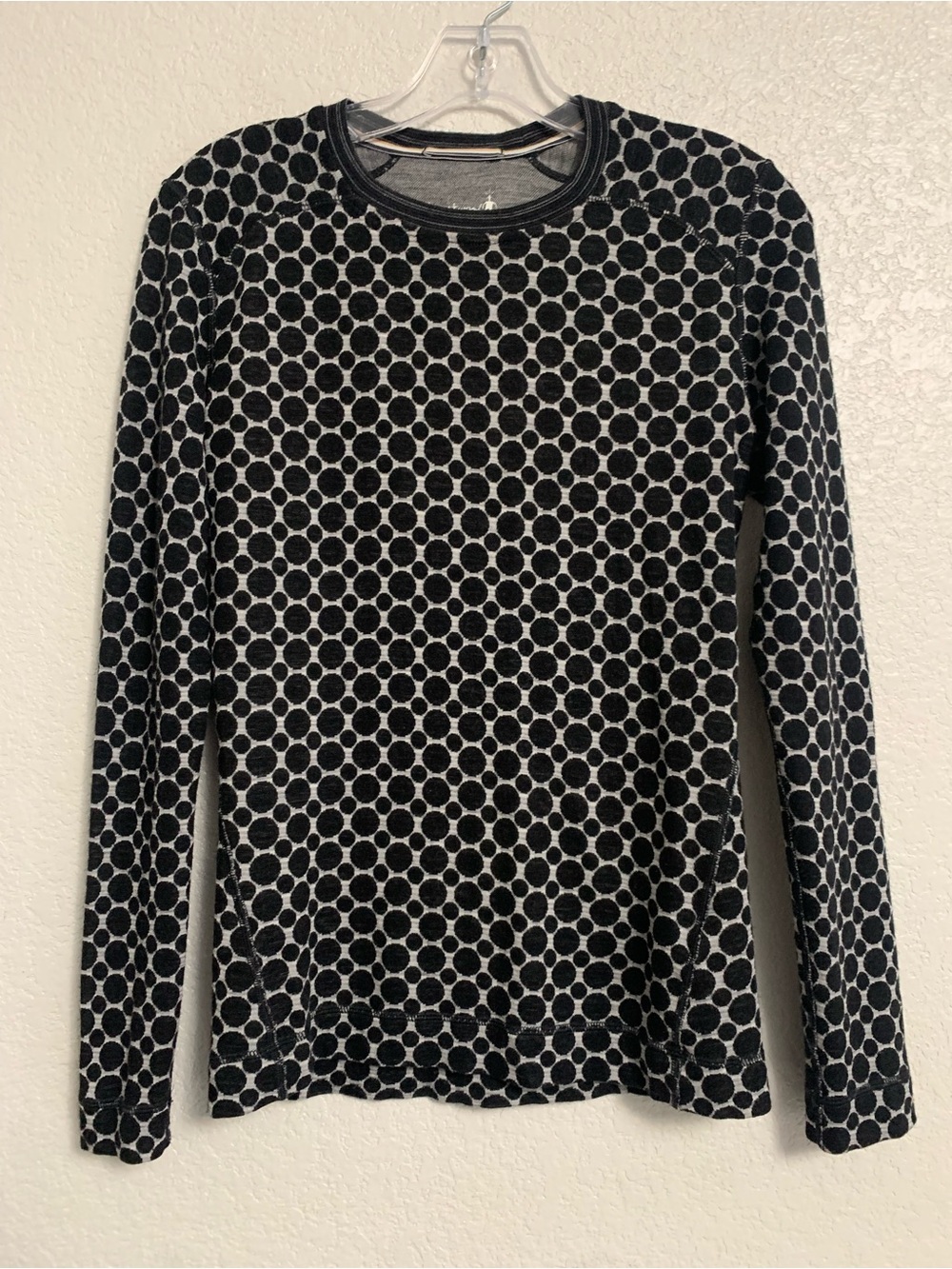 Smartwool Tee Top Womens M Merino Wool Base Layer Geometric Dot Print Outdoor